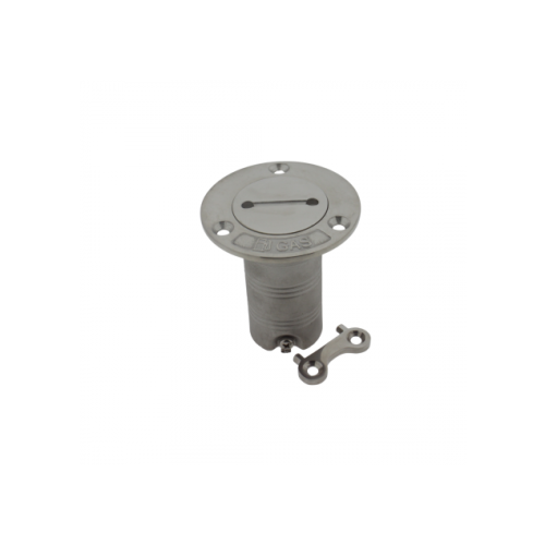 RVS Dekvuldop 'Gas', slangaansluiting &Oslash;38mm, flens &Oslash;76mm, 0&deg; model - 9078219 - 9078219