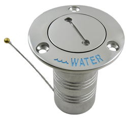 RVS Dekvuldop 'Water', slangaansluiting &Oslash;38mm, flens &Oslash;76mm, 0&deg; model - 9078221 1 - 9078221