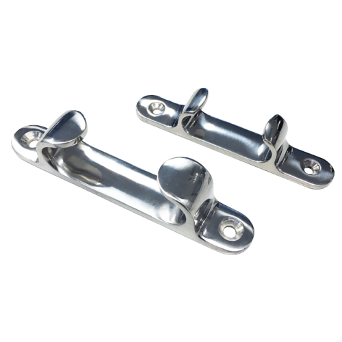 RVS Verhaalklamp, L=110mm, max. lijn &Oslash;13mm, boegmontage (prijs per paar) - 9078415 - 9078415