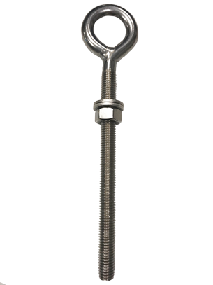 RVS ringbout (schroefoog) met vaste ring M-6, L=60mm - 9078420 - 9078420
