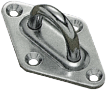RVS ruitvormige oogplaat, 37x59mm, &Oslash;5mm - 9078520 - 9078520