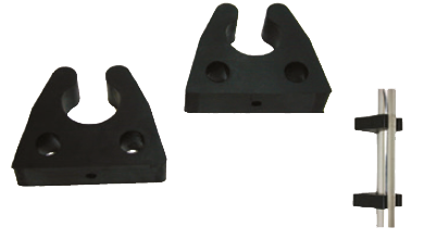 Rubber houder voor pijp, &Oslash;22-25mm, zwart (per paar) - 9078610 - 9078610