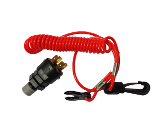 Noodstopschakelaar compleet met spiraalsnoer, voor in- & outboards - 9078626 - 9078626