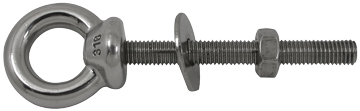 RVS ringbout (schroefoog), A=120mm, B=12mm, C=56mm, D=177mm - 9078732 - 9078732