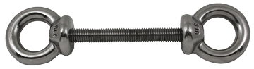 RVS dubbele ringbout (schroefoog), A=80mm, B=8mm, C=17mm, D=116mm - 9078735 - 9078735