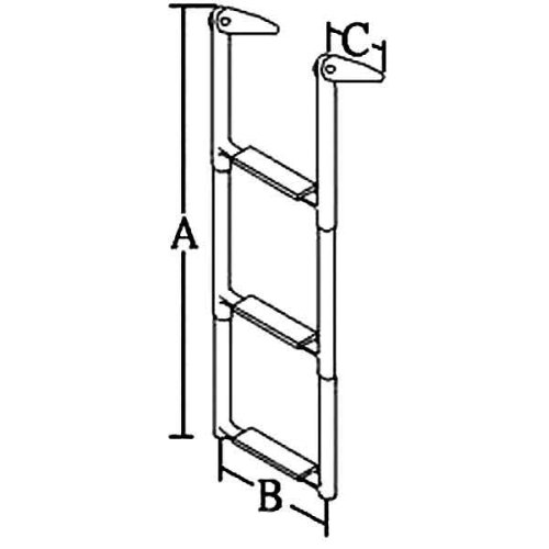 RVS telescopische zwemtrap, 3-treden met kunststof bekleed, max. buis &Oslash;32mm - 9078800 1 1 - 9078800