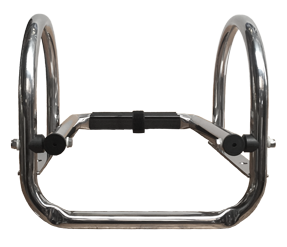 RVS telescopische zwemtrap 'Prince' voor zwemplateau; 3+1 ovale treden - 9078803 02 - 9078803