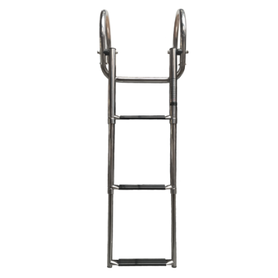 RVS telescopische zwemtrap 'Prince' voor zwemplateau; 3+1 ovale treden - 9078803 - 9078803