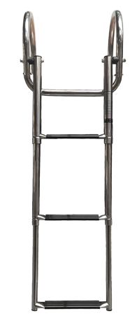RVS telescopische zwemtrap 'Prince' voor zwemplateau; 3+1 ovale treden - 9078803 - 9078803