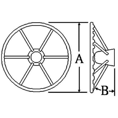 6-Spaaks stuurwiel 'model RVS Luxe' met vingergrip, &Oslash;343mm, diepte 95mm - 9078810 1 - 9078810