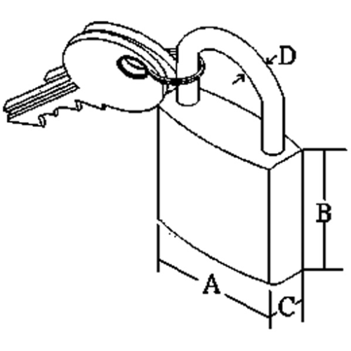 Messing hangslot met RVS beugel, afmetingen 50x40mm - 9078892 2 - 9078892
