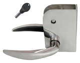 RVS Magnetische deurklink links met slot (zonder sluitplaat), deurdikte 16-18mm - 9078905 - 9078905