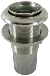 RVS uitlaat huiddoorvoer met RVS terugslagklep, &Oslash;38mm - 9078940 - 9078940