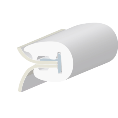 PVC Stootlijst L-1" wit rollengte 16m - 9080205 2 - 9080205