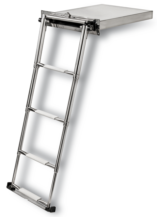 Telescopische zwemtrap model Portofino in cassette 4-treeds met geintegreerde handel - 9081231 72dpi - 9081231