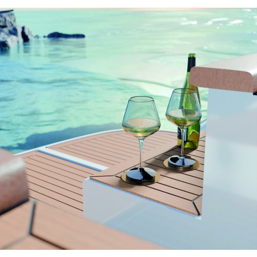 SEASIP RVS houder - antislipvoet goudfinish - voor wijnglazen op steel - 9081280 3 - 9081280