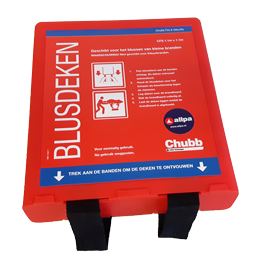 Blusdeken Ajax, 1100x1100mm, in rode wandhouder - 9082170 - 9082170