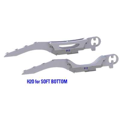 Hurley H2O Davit System 10" Mount Soft Bottom White w/foot plate to perm. mount to swim platform - 9084624 1 - 9084624