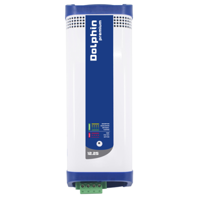 Dolphin premium elektronische acculader, 12V, 25A, capaciteit 350Ah, 96x120x238mm - 9086214 - 9086214
