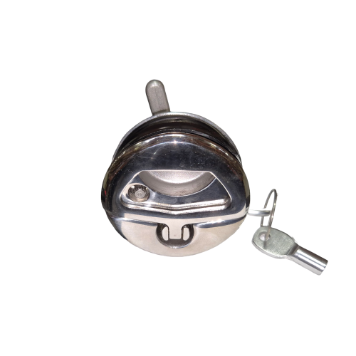 RVS Luiksluiting met draaigreep en lock, A=8-25mm, B=22-76mm, C=62mm, D=50mm, E=71mm, F=54mm - 9098121l - 9098121/L