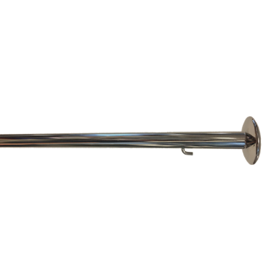 RVS vlaggenstok, L=600mm &Oslash;25mm, met 2 haken - 913812 1 1 - 913813
