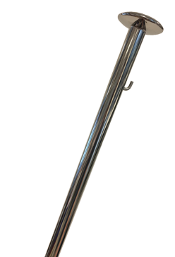 RVS vlaggenstok, L=1m &Oslash;25mm, met 2 haken - 913812 72dpi 1 - 913811