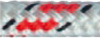 Allcord-18, dubbel gevlochten schootlijn, &Oslash;8mm, wit met rood/zwarte merkdraad, 200m - Al1808 r 1 - AL1808/RO
