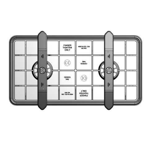 Inspectieluik Nautylus  buitenmaat 306x436mm; Wit - Art6886 285x540 vista inferiore 2 - 9012180