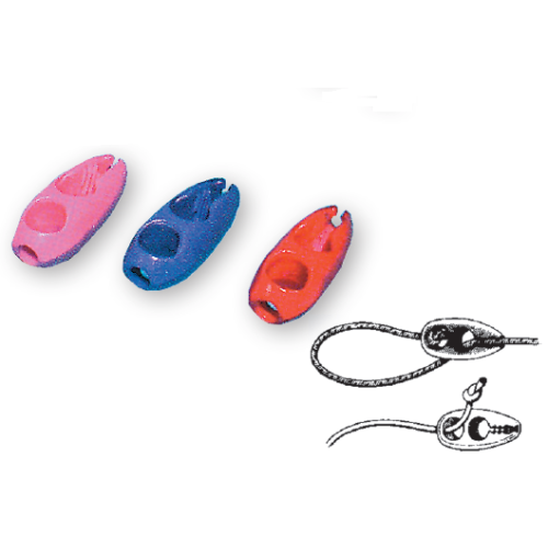 Kunststof clip voor elastiek &Oslash;8mm, rood - C2508015 - C2508015