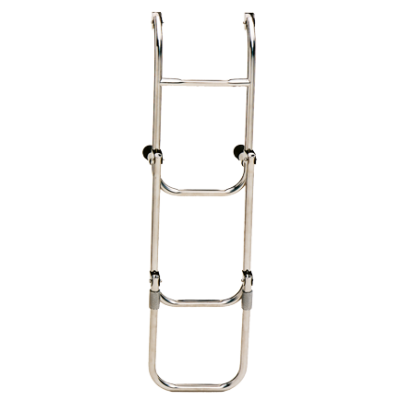 RVS Zwemtrap, 4-treden, met verstelbare spiegelsteun, afm. uitgeklapt 260x1030mm, buis &Oslash;20mm - C7075 - C7075