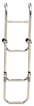RVS Zwemtrap, 4-treden, met verstelbare spiegelsteun, afm. uitgeklapt 260x1030mm, buis &Oslash;20mm - C7075 - C7075