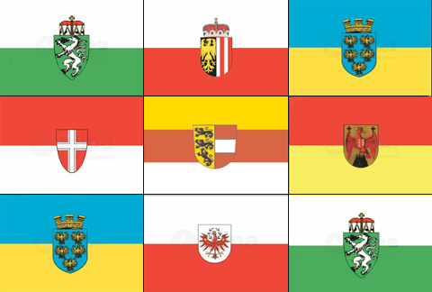 Tirol vlag 20x30cm - Deelstaatvlaggen oostenrijk 1 - TIR2030