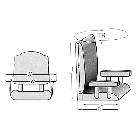 Springfield klapstoel model 'Skipper' standaard, grijs/antraciet - Dims069920 72dpi - 9069920