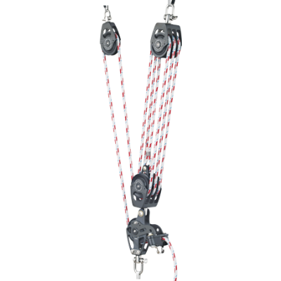 Antal grootschoot-systeem E8/75 voor &Oslash;12mm schoot, 8:1 control, met schijven &Oslash;75 & 60mm, SWL 1000kg - E8 1 - E8/75