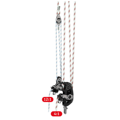 Antal grootschoot-systeem F4/12 voor &Oslash;12mm schoot, 2-speed 4:1 & 12:1 control, schijven &Oslash;60mm, SWL 800kg - F4 12 - F4/12
