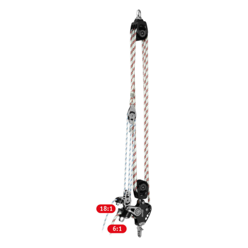 Antal grootschoot-systeem F6 voor &Oslash;12mm schoot, 2-speed 6:1 & 82:1 control, schijven &Oslash;60mm, SWL 1000kg - F6 - F6