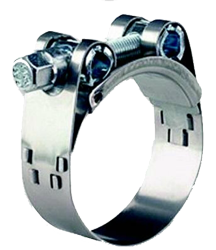 RVS slangklem met bout, 29-31mm, breedte 20mm, dikte 0,8mm (per stuk) - Fa2602 - FA2602