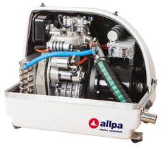 Scheepsdieselgenerator model 'Paguro 3 SY', 3kVA-3kW@3000 omw./min., lucht-/watergekoeld - G04104 01 - G03103