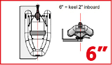 Hurley H2O Davit System 6" Mount Soft Bottom White w/foot plate to perm.mount to swim platform - H2o 6 72dpi - 9084620