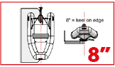 Hurley H2O Davit System 8" White Mount Hard Bottom w/foot plate to perm. mount to swim platf - H2o 8 72dpi - 9084623