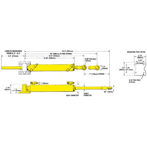 SeaStar Capilano Cilinder 181kgm voor hydraulisch inboard stuursysteem (BA200-7TMC) - Hc5357 01 72dpi - HC5357