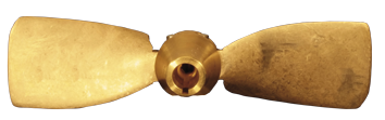 Radice 2-Blads bronzen klapschroef voor schroefas, 16"x12", asgat &Oslash;25mm, conus 1:10, rechts - K161225r 72dpi - K161225R