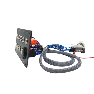Set van 24 labels voor schakelpaneel, Carbon-look polycarbonaat - L0700024 - L0700024