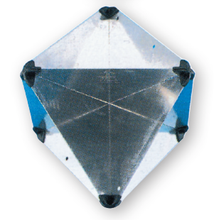 Aluminium radarreflector, opvouwbaar, 300x215x215mm, echo-oppervlak: 8m&sup2;, 470gr - L3400041 - L3400041
