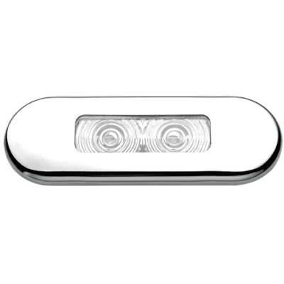 LED loopverlichting, kunststof, inbouw, met RVS raam, 12V/0,21W, LED 2x 0,2W, 86x31mm - L4400160 72dpi - L4400160