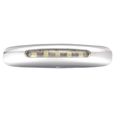 LED loopverlichting, verchroomd metalen huis, opbouw, 12V/0,4W, 5x Top LED, 80x18x16mm - L4400181 72dpi - L4400181