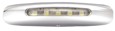 LED loopverlichting, verchroomd metalen huis, opbouw, 12V/0,4W, 5x Top LED, 80x18x16mm - L4400181 72dpi - L4400181
