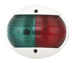 LED-Positielantaarn, 8-30V, LED 1W, 2x 112,5&deg;, 2NM, wit kunststof huis, rode/groene lens - L4400295 - L4400295