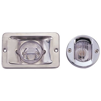LED-heklicht, rond, 8-30V/1W, 135&deg;, LED 1x 1W, RVS huis met heldere lens - L4400344 - L4400344