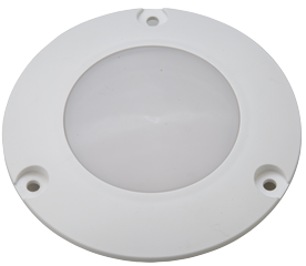 Kunststof LED-Plafondlamp, &Oslash;106,7mm, inbouw, 12V/2W, LED 5x 5&Oslash;, warm white, IP67 - L4400607 72dpi - L4400607